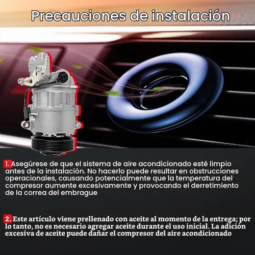 Vista 5 de CCIYU Compresor A/C 2012-2013 para BMW para 118i 1.6L, 2007 2008 2009 2010 2011 2012-2013 Ajuste para BMW para 118i para Cabrio 2.0L Compresor