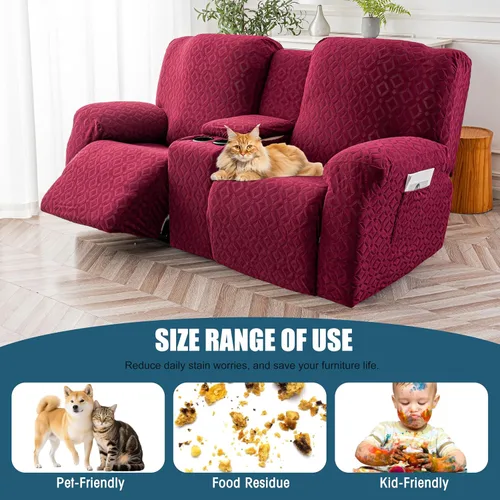 Vista 237 de Gennia Funda Impermeable para Silla Reclinable, Fundas Elásticas para Sofá Reclinable con Bolsillos, Fundas Lavables para Silla Reclinable Lazy Boy