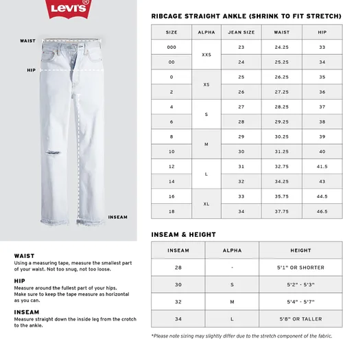 Vista 5 de Levi's Women's Ribcage Straight Ankle Jeans