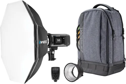 Vista 12 de Westcott FJ400 II Kit de mochila estroboscópica con pantalla táctil de 2