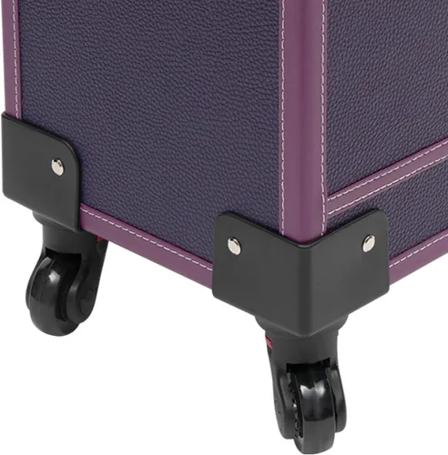 Vista 5 de 2 en 1 estuche de almacenamiento de viaje cosmético, Púrpura, Moderno