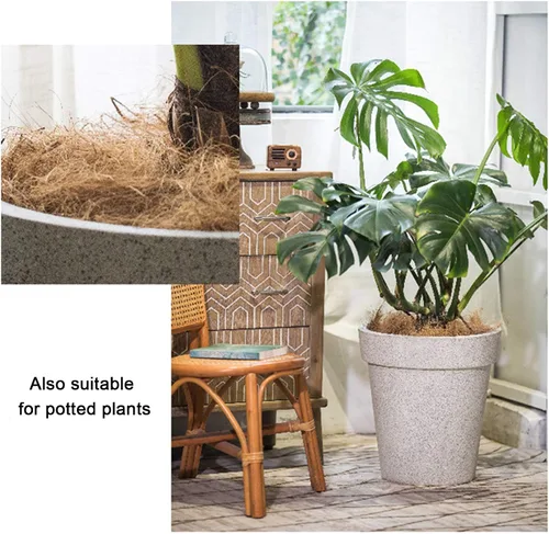Vista 6 de Fibra de Coco, 4.5 oz. Ropa de cama cómoda para pájaros y animales pequeños, material de nido para construcción de nidos, escondites, plantas