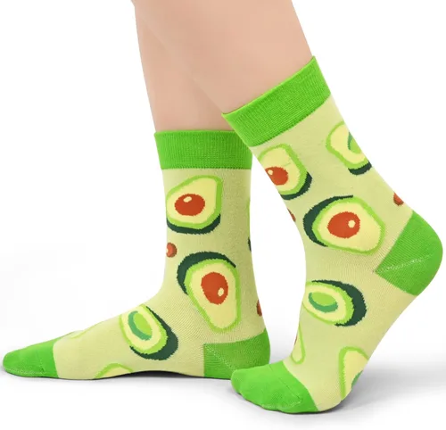 Vista 4 de Dsia Zamur Calcetines para niños y niñas, paquete de 4 a 6 unidades + caja de regalo, novedosos calcetines de pantorrilla coloridos para niños de 2
