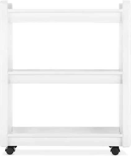 Vista 6 de Carrito con ruedas con 3 estantes para almacenar utensilios para hacer la colada, de Whitmor