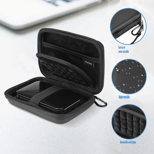 Vista 2 de ProCase Funda para disco duro para Canvio Basics Western Digital WD Elements My Passport Seagate Backup Plus Slim 1TB 2TB 3TB 4TB USB 3.0, 2.5