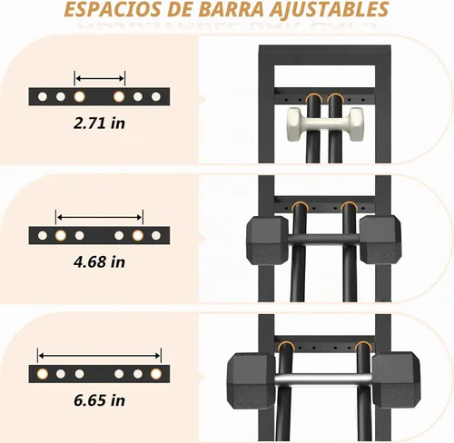 Vista 3 de Eocnrhe Dumbbell Rack Stand Only, Weight Rack for Home Gym, 3-Tier Adjustable Dumbell Rack Heavy-Duty Weight Stand for Dumbbells Kettlebells