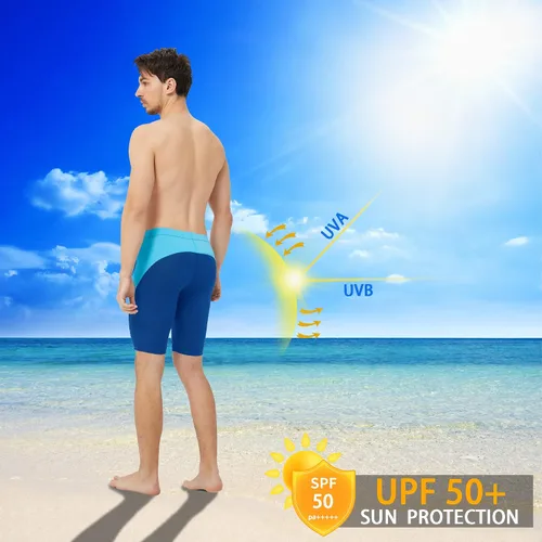 Vista 3 de Fiteng Bañadores de natación para hombre - Trajes de baño de resistencia para entrenamiento deportivo de competición de competición Tallas 32-42