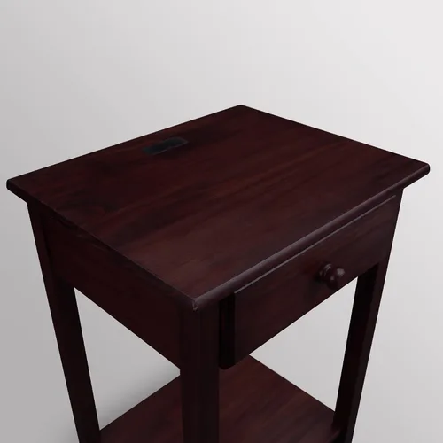 Vista 11 de Casual Home Owl - Mesa de noche blanca con puerto USB