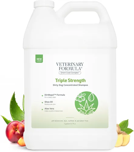 Vista 8 de Veterinary Formula Smart Coat Complex - Champú de avena calmante y desodorizante para perros, 17 onzas líquidas, bicarbonato de sodio elimina