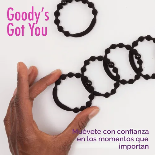 Vista 9 de Goody Ouchless Forever - Bandas elásticas para el cabello, 10 unidades, color negro, bandas sin daños, lazos elásticos 3 veces más fuertes