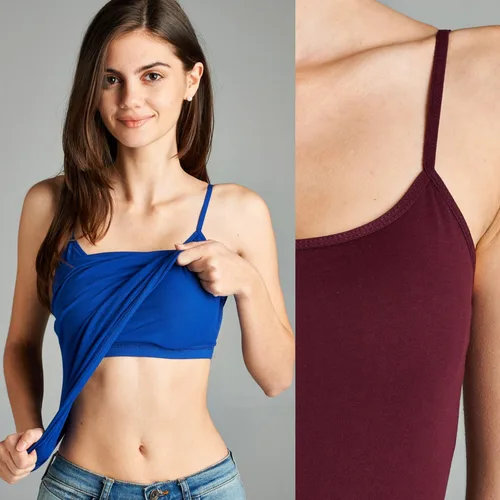 Vista 6 de Emmalise - Blusa de tirantes con brasier integrado para mujer
