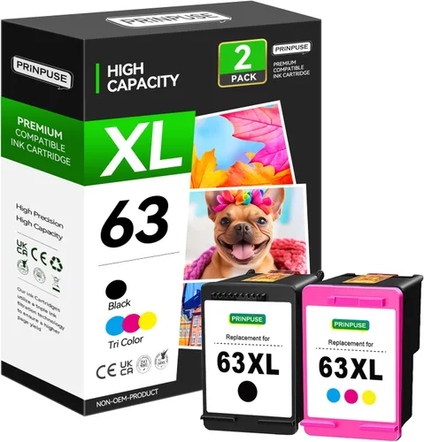 Vista 10 de 63XL - Cartucho de tinta negro remanufacturado para HP 63, compatible con impresora Officejet 3830 4650 4655 Envy 4520 3634 Deskjet 3630 1111
