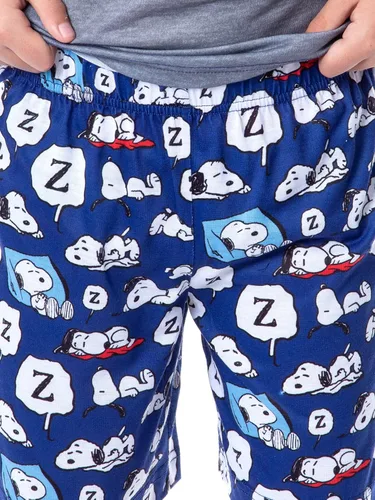 Vista 4 de INTIMO Peanuts Snoopy Nope Not Today - Conjunto de pijama corto con cuello redondo, Multi colorido