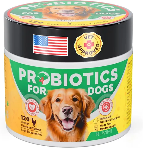 Vista 9 de Probióticos para perros – 120 masticables – Ayuda a apoyar la salud intestinal del perro – Suplemento probiótico masticable con sabor a pollo