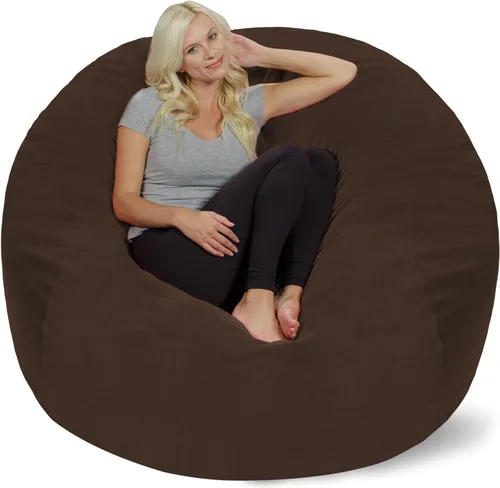 Vista 8 de Chill Sack Bean Bag Funda para silla, 3 pies, microgamuza - Oliva