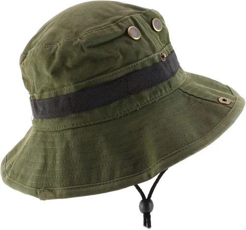 Vista 3 de Armycrew Gorra de estilo Boonie Jungle de tamaño grande con parche de bandera estadounidense