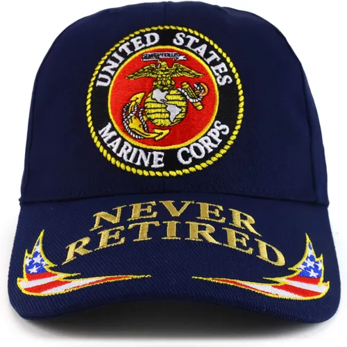 Vista 2 de Armycrew Gorra de béisbol de algodón bordada con licencia oficial del Cuerpo de Marines de EE. UU