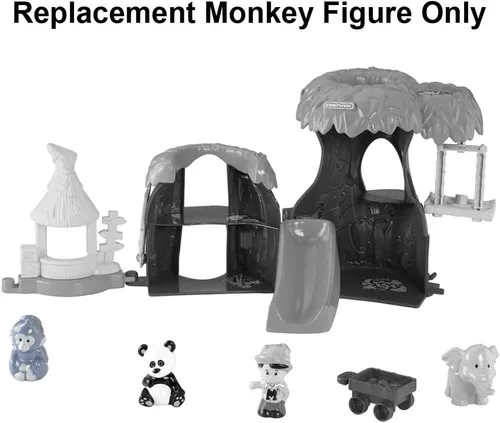Vista 2 de Pieza de repuesto para el juego Fisher-Price Little People Animal Treehouse - Y3679 ~ Figura de mono de repuesto ~ Funciona muy bien con otros