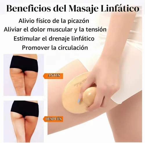 Vista 5 de Kit de maderoterapia de madera, fascias de madera y masajeador de celulitis para cuerpo