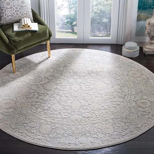 Vista 27 de SAFAVIEH Reflection Collection - Alfombra decorativa, 2 pies 3 pulgadas x 3 pies, color beige y crema, no desprende pelusa y es fácil de limpiar