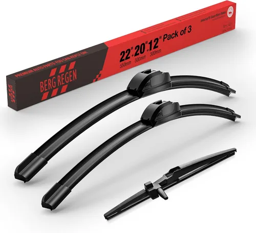 Vista 55 de BERG REGEN Escobillas limpiaparabrisas de 15"+15" con escobilla trasera de 13" - Juego de repuesto automotriz para Jeep Wrangler JK 2008 2009 2010