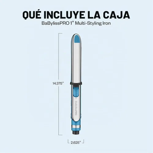 Vista 7 de BaBylissPRO Nano Titanium Prima Ionic Hair Straightener - Plancha plana profesional y rizador en uno para estilistas, herramienta de peinado Azul