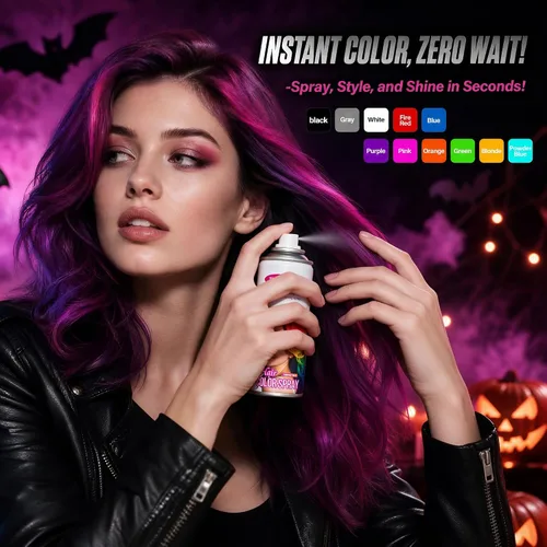 Vista 8 de Spray de color temporal para el cabello para niños, mujeres y hombres