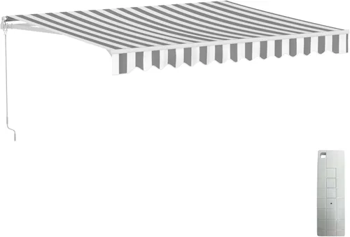 Vista 89 de Toldo Aleko retráctil, motorizado, para patio Gris