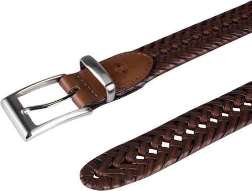 Vista 4 de Dockers - Cinturón de vestir y casual de cuero trenzado para hombre