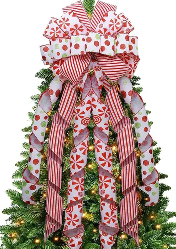 Vista 11 de Decoración para árbol de Navidad, diseño de búfalo grande, arpillera roja y negra, lazo de regalo para árbol de Navidad, decoración de fiesta