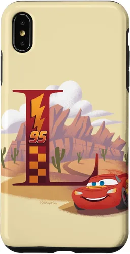 Vista 11 de Disney & Pixar - Carcasa para iPhone 17, diseño de letra L con monograma de letras L Lightning McQueen