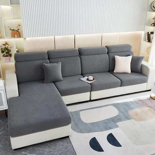 Vista 7 de Fundas elásticas para asiento de sofá, en forma de L, fundas de sofá seccionales, fundas de cojín lavables para sofá