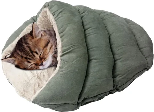 Vista 11 de SPOT Sleep Zone Cuddle Cave - Cama para mascotas Interior suave y afelpado para gatos y razas de perros pequeños Exterior de gamuza sintética
