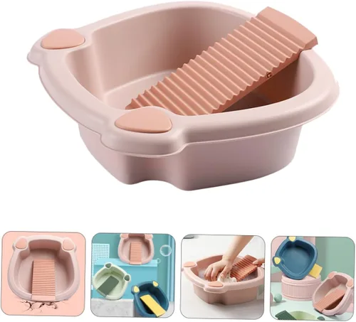 Vista 5 de Healeved Tabla de lavado para lavadero a mano, diseño de ahorro de espacio para dormitorio y hogar