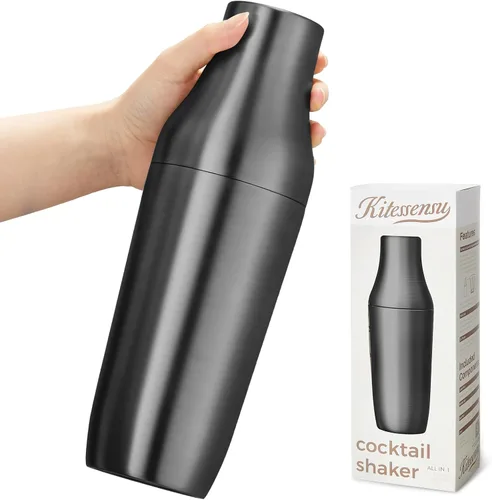 Vista 10 de Kitessensu Coctelera Híbrida de Cócteles Coctelera de Martini de Acero Inoxidable con Aislamiento al Vacío con Copa de Martini de Doble Pared