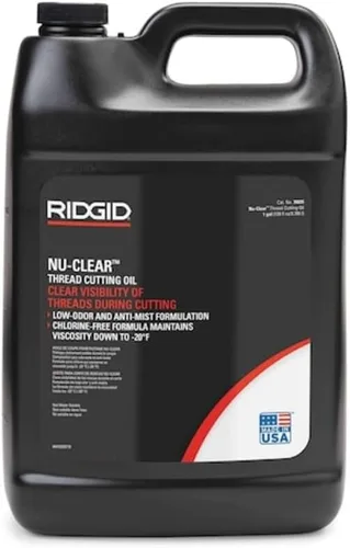 Vista 6 de RIDGID Aceite de corte de roscas 70835, 1 galón de aceite de roscado Nu-Clear y aceite de corte de hilo oscuro 70830, 1 galón de aceite de rosca