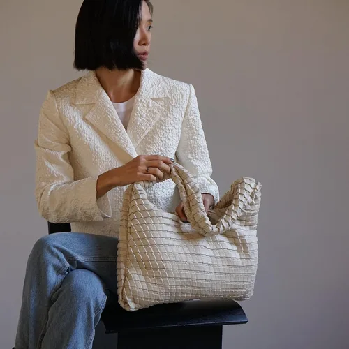 Vista 4 de KWANI Bolso Hobo texturizado para mujer y mujer