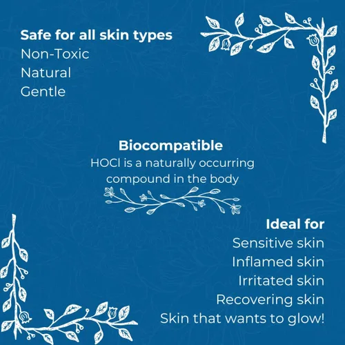 Vista 5 de HYPRISTINE Spray y limpiador avanzado para rostro y cuerpo PristineSkin con ácido hipocloroso para la piel, totalmente natural, calmante