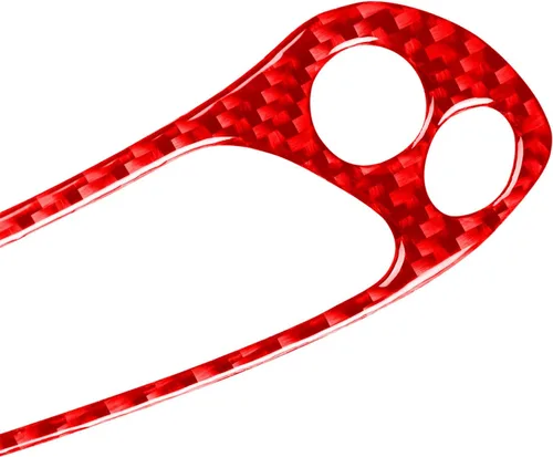 Vista 7 de 2 unids/set rojo interior del coche para Corvette C5 Accesorios tablero multifunción botón marco fibra de carbono cubierta Trim para Chevrolet
