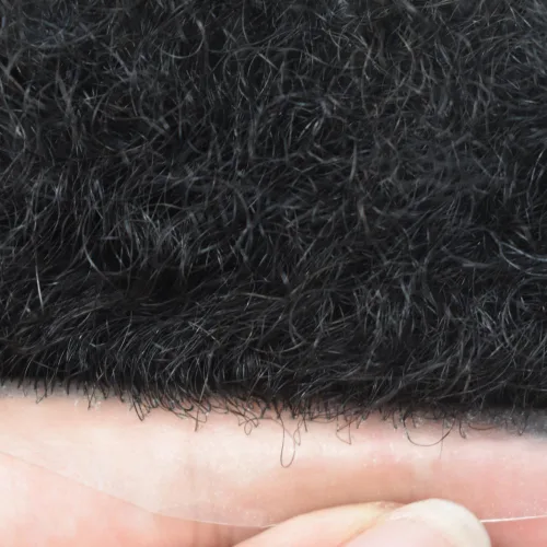 Vista 3 de Unidad de cabello humano para hombres negros, rizado afro brasileño, sistema de reemplazo de cabello para hombres afroamericanos afroamericanos