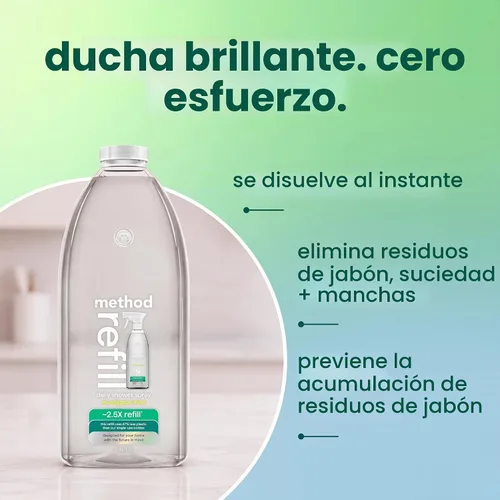 Vista 8 de method Recambio diario de limpiador de ducha, menta eucalipto, 68 onzas