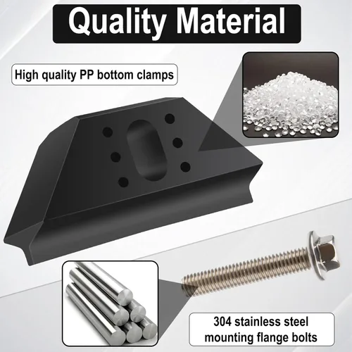 Vista 3 de Garra de batería base, sujetador de batería con kit de pernos de acero inoxidable 304, compatible con modelos seleccionados