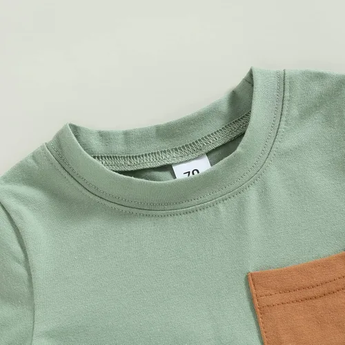 Vista 80 de Conjunto de camiseta de manga corta para bebé niño y niña, camiseta de manga corta, pantalones cortos casuales, ropa para recién nacidos, 6, 12, 18