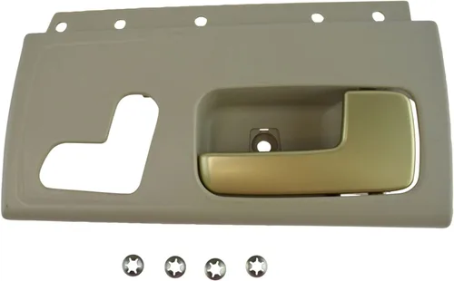 Vista 17 de TRQ Manija de puerta interior delantera izquierda cromada y negra para el lado del conductor compatible con Ford F-150 2012-2014