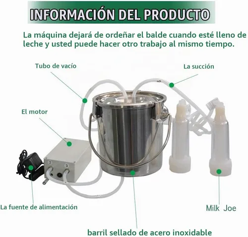 Vista 3 de ordeñadora eléctrica del vacío de la pulsación de la cabra 3L con 2 tazas