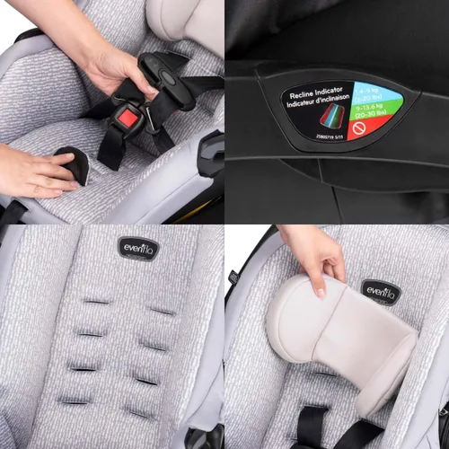 Vista 6 de Evenflo LiteMax 30 Asiento infantil para automóvil (River Stone)