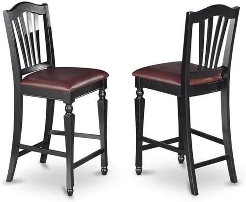 Vista 4 de East West Furniture CHEL5-BLK-LC - Juego de mesa de comedor de 5 piezas de altura de mostrador, incluye una mesa de cocina cuadrada con hojas
