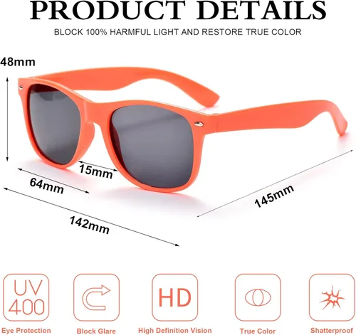 Vista 3 de 20 pares de lentes de sol a granel para adultos, retro de los años 70 y 90, gafas baratas para suministros de fiesta