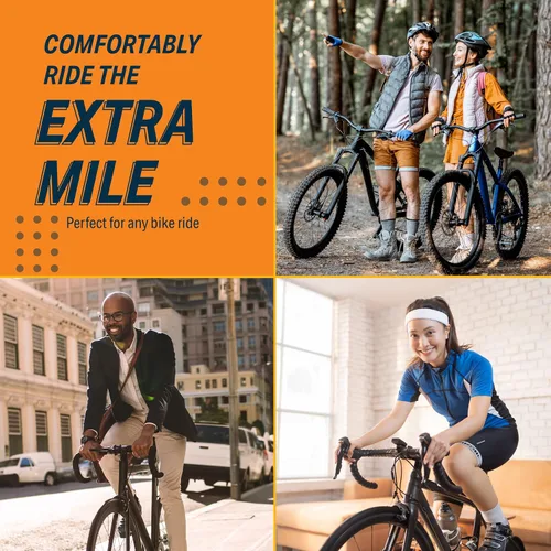 Vista 7 de Bikeroo Cojín Cómodo para Asiento de Bicicleta - Cubierta de Gel Acolchada para Ejercicio, Bicicletas de Montaña y Carretera, Ajuste Universal