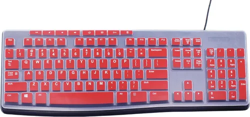 Vista 7 de Funda de teclado ultradelgada de silicona para PC de escritorio compatible con teclado inalámbrico Logitech MK295 MK275 MK270, teclado Logitech K200